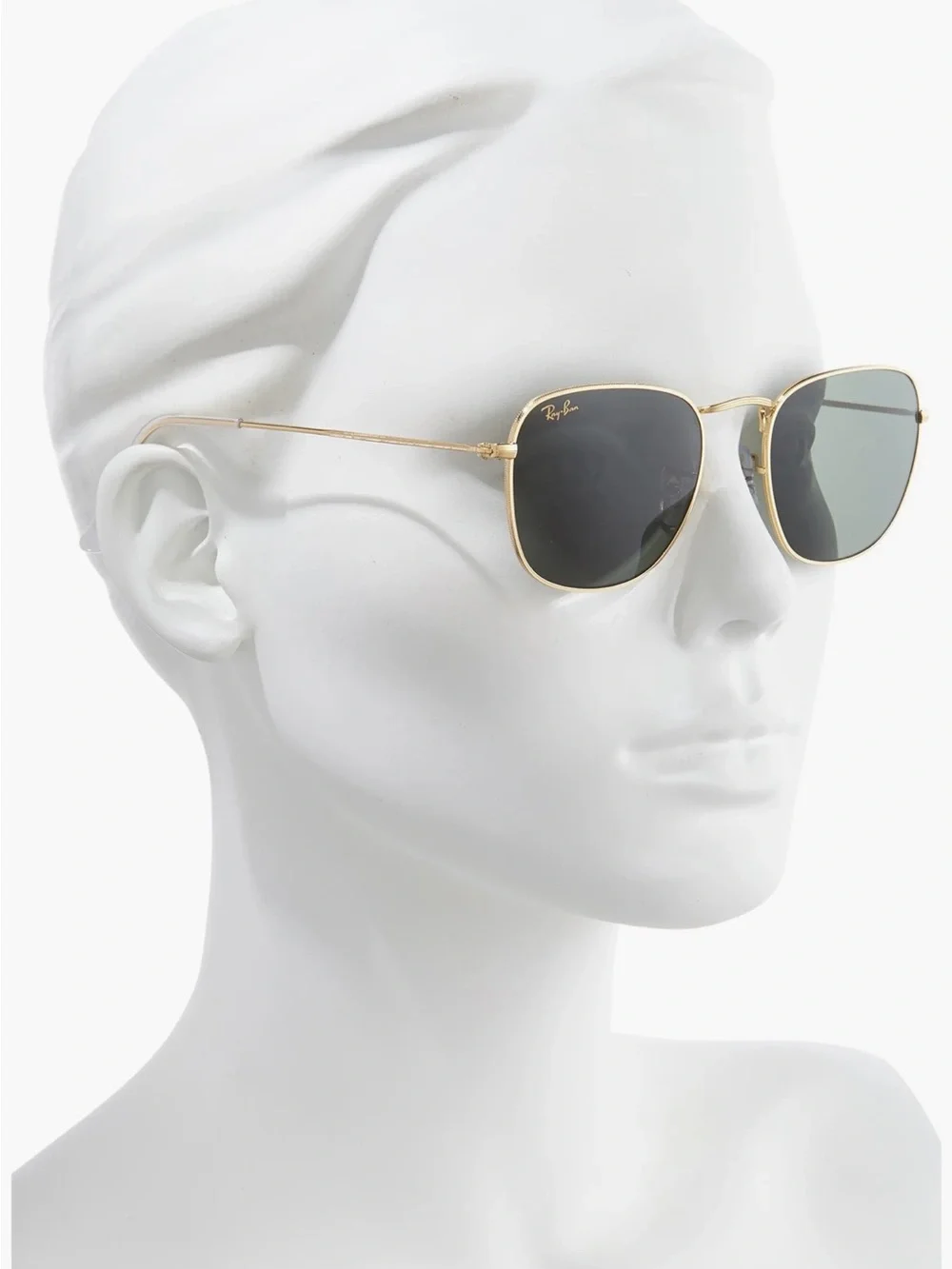 Ray-Ban Gold Frame Sunglasses with Dark Green Lenses